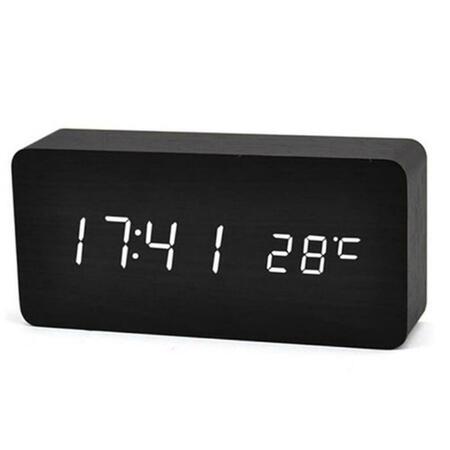 BALDR Wooden Alarm Digital Desk Clock- White CL0929BW1